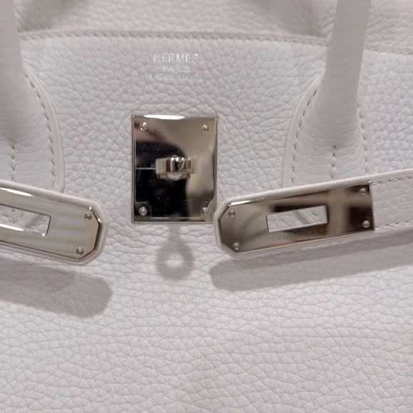 ❌SOLD❌HERMES SNOW WHITE BIRKIN 30 Pladium hardware full kit, pristine condition - Picture 2 of 8